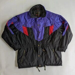 Vintage  Coltech Winter Ski Jacket Purple Red & Black  Size Unknown L  XL
